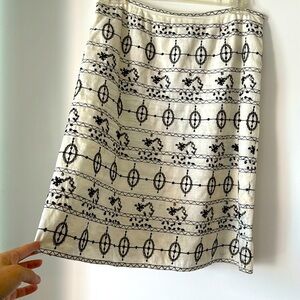 Ann Taylor skirt black/white sz 6p